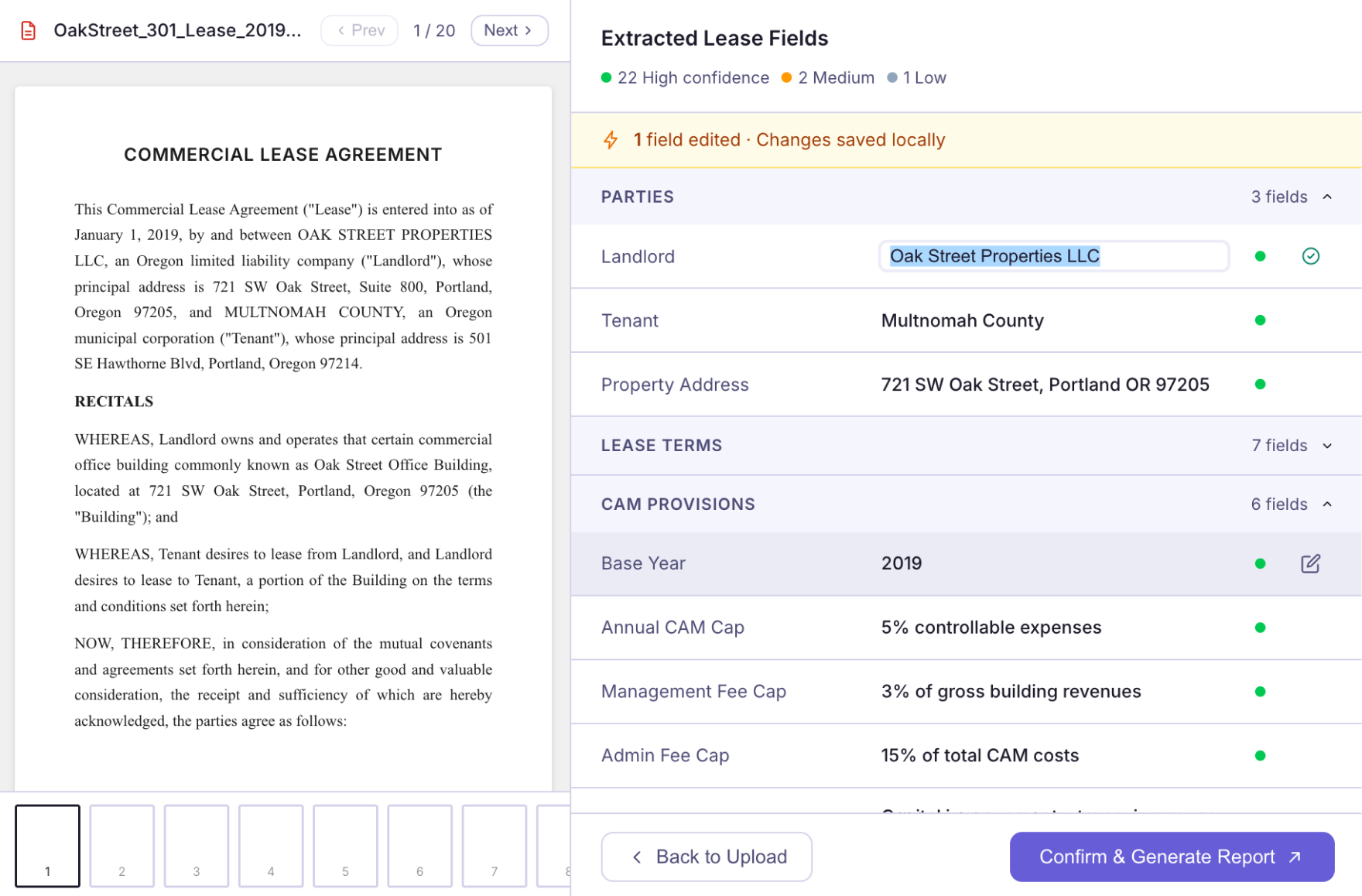 LeaseMind rules creation workflow